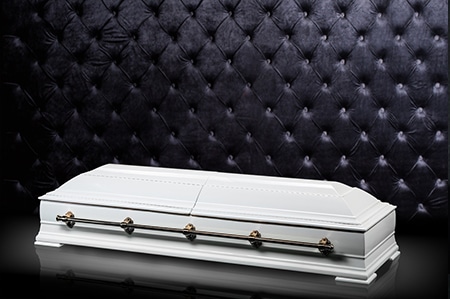 White coffin - Funeral Service in Holtze NT